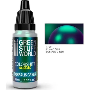 Green Stuff World Chameleon Paint BOREALIS GREEN 17ml - colorshift metal (Green Stuff World)