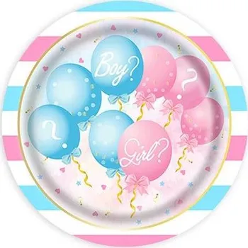 Talíř Papírový talíř balónky 23cm 10ks - Cakesicq