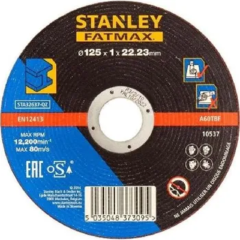 Řezný kotouč Stanley Příslušenství - Řezný kotouč na kov 125x22,2 mm STA32637-QZ
