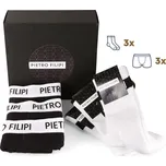 Pánská dárková sada 3PACK boxerky a 3PACK bílé sportovní ponožky Pietro Filipi (6PAOV1) XL Možnost vrácení zboží ZDARMA do 120 dnů!
