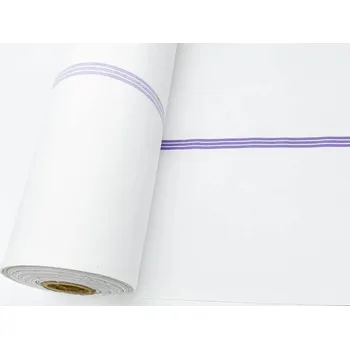 Mirtex Plátno DOMESTIK 145/P50 Fialový pruh do zdravotnictví šíře 150cm Ceník: METRÁŽ: od 1 metrů