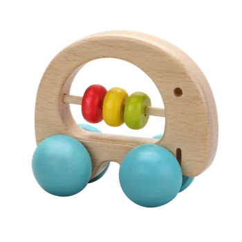 Dřevěná hračka Classic World Dřevěný slon na kolečkách