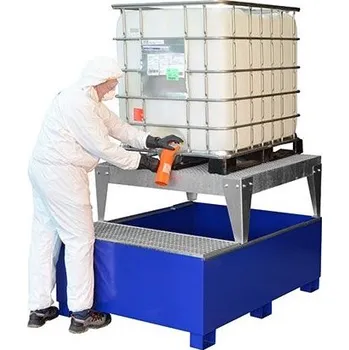 Olejová vana Kovová záchytná vana L pod IBC kontejner pozink/lakovaná CEMO Provedení: lakované