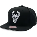 Kšiltovka Mitchell & Ness - Evergreen Black/White Snapback - Milwaukee Bucks - Black