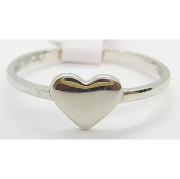 Prsten Klenoty Budín Dámský srdíčkový zlatý prsten z bílého zlata 585/0,98gr vel. 52 HK1188 (Klenoty Budín Dámský srdíčkový zlatý prsten z bílého zlata 585/0,98gr vel. 52 HK1188)
