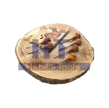 Dláto SADA malých ručních řezbářských dlát PFEIL (Set C) - 6 ks