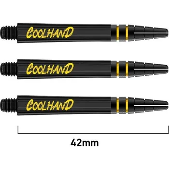 Příslušenství pro šipky Násadky na šipky dlouhé Red Dragon Nitrotech Luke Humphries Coolhand, černé, zlaté, 42mm