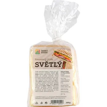 Trvanlivě pečivo Český toust Toustový chléb světlý