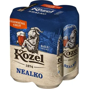 Pivo Velkopopovický Kozel Nealkoholické pivo 4×0,5 l plech