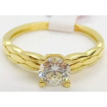 Prsten Klenoty Budín Zásnubní dámský zlatý prsten s čirým zirkonem 585/1,22gr vel. 49 HK1179 (Klenoty Budín Zásnubní dámský zlatý prsten s čirým zirkonem 585/1,22gr vel. 49 HK1179)