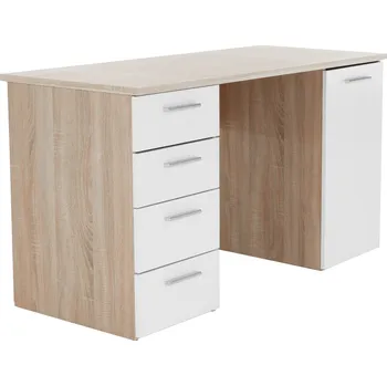 Psací stůl Psací stůl EUSTACH 140×60 dub sonoma/bílá