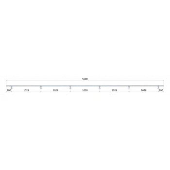 Zábradlí KOVIAN, s.r.o. led madlo 5500mm /brúsená nerez K320 /AISI304 (set: 6ks úchyt, madlo ø 42.4mm s ukončením a hlinikový profil na led pás), bez LED pásu