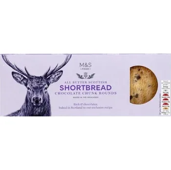 Marks & Spencer Skotské máslové sušenky s kousky hořké čokolády