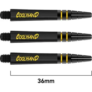 Příslušenství pro šipky Násadky na šipky krátké Red Dragon Nitrotech Luke Humphries Coolhand, černé, zlaté, 36mm