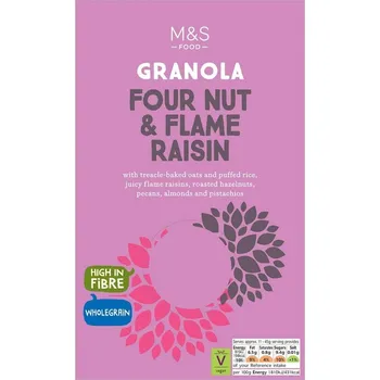 Marks & Spencer Ovesné vločky a pufovaná hnědá rýže s rozinkami a ořechy