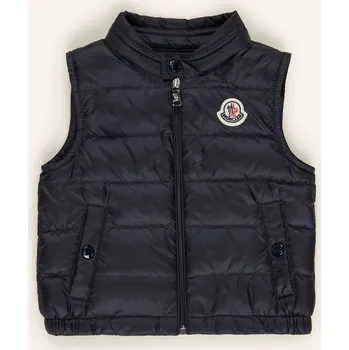 Moncler Enfant Péřová Vesta Amaury pro miminko, tmavě modrá, 92
