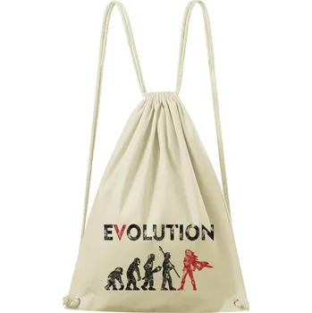 Městský batoh DOBRÝ TRIKO Bavlněný batoh Evoluce hrdinka Barva: Natural