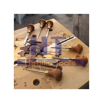 Dláto SADA malých ručních řezbářských dlát PFEIL (Set D) - 6 ks