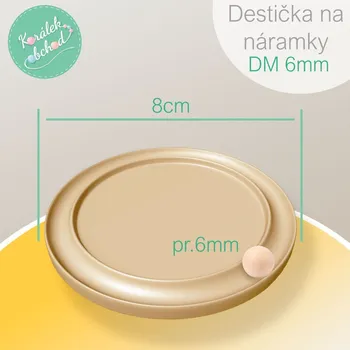 Náramek Destička na náramky DM 6mm. Průměr destičky 8cm. Materiál plast. Možnost stažení STL zdarma.