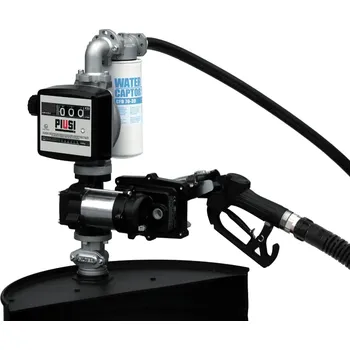 Palivové čerpadlo Výdejní sestava na naftu a benzín EX50 DRUM DC PIUSI 12 V Provedení: bez kabelů, Průtokoměr: bez průtokoměru, Výdejní pistole: manuální SELF 3000