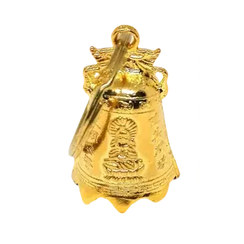Zvonek na kolo Zvonek štěstí zlatý, malý - AKCE 10 kusů (3,5 x 2,2 cm)