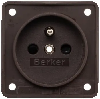 Příslušenství ke karavanu Berker zásuvka se zemnícím kolíkem hnědá