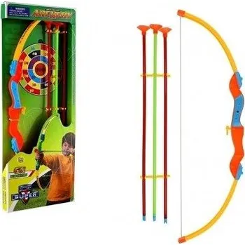 Dětská zbraň Luk 52cm +3 šípy s přísavkami plast v krabici 21x54x4cm