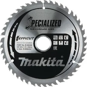 Pilový kotouč Makita Příslušenství - Pilový kotouč na dřevo 190x30 mm, 45 zubů B-68638