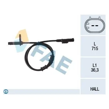 Přislušenství brzdového systému Snímač, počet otáček kol FAE 78107