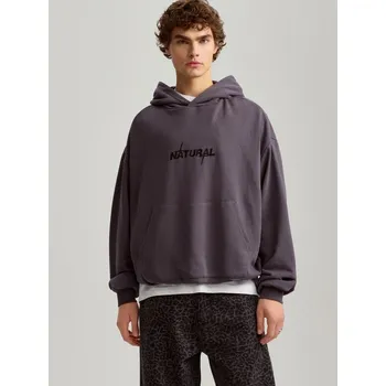 Pánská mikina Mikina s kapucí a potiskem - S - House - tmavošedý - 728CC-90X