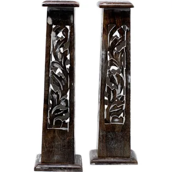 Aroma difuzér Dřevěný Stojan - Věž - Vymývaná - Dřevo Mango Varianta: Věž - Vymývaná