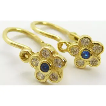 Náušnice Klenoty Budín Zlaté dětské náušnice - dětské náušnicky se safíry 585/0,82g 5331106 (Klenoty Budín Zlaté dětské náušnice - dětské náušnicky se safíry 585/0,82g 5331106)