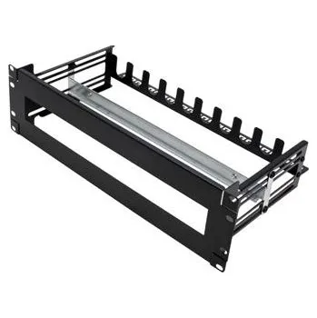 modulární přístroj a rozvaděč 19'' držák na DIN lištu 3U, černý - 26.99.0340