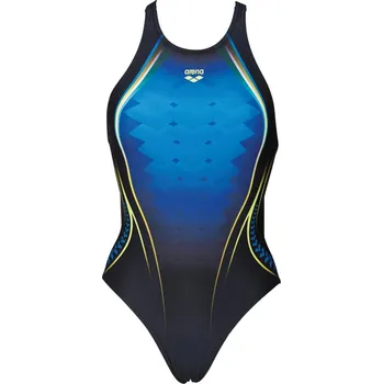 Dámské plavky Dámské Jednodílné plavky ARENA W ARENA ONE PLACED PRINT ONE PIECE 001191/508 – Černá 36