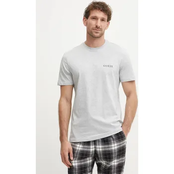 Bavlněné tričko Guess šedá barva, s potiskem, U4BM03 KCAM1 U4BM03.KCAM1 90X, vel. M