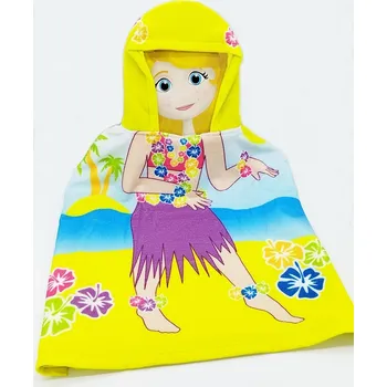 JAHU Plážová osuška pončo-Tanečnice-žlutá