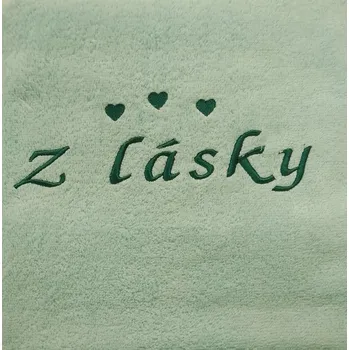 Ručník Froté ručník s výšivkou Z lásky 50x100 cm zelinkavá