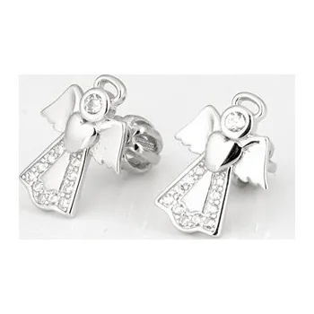 Náušnice Stříbrné naušnice pecičky andílek 78806F
