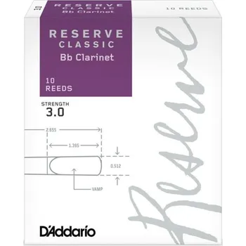 Příslušenství pro dechový nástroj D'Addario-Woodwinds Reserve Classic 4.5 Plátek pro klarinet