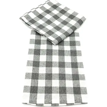 Utěrka JAHU Kuchyňská utěrka-100% bavlna -kostka šedá(50x70cm)