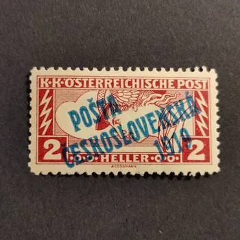 Sběratelství Známka ČSR, 2h, Pof.57A*, II. typ přetisku