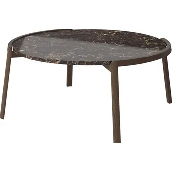 Konferenční stolek Bolia Konferenční stolek Mix Ø94, dark oiled oak/brown marble