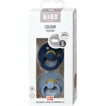 BIBS Colour Dudlíky z přírodního kaučuku - velikost 2, Deep Space/Petrol 2 ks