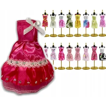 Doplněk pro panenku BARBIE ŠATY OBLEČENÍ mix Růžová