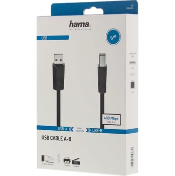 Datový kabel Kabel pro propojení PC a tiskárny A-B, délka 5m (zn. Hama)