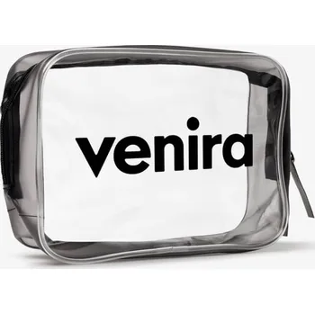 VENIRA kosmetická taška, průhledná, černá, vel. M