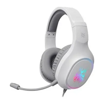 Sluchátka Defender FURY herní sluchátka s mikrofonem, drátová, bílá, 2.0, 40 mm měniče typ 3.5 mm ja (64480)