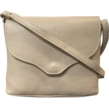 Kabelka Vera Pelle Dámská kožená crossbody kabelka pudrová 1661 D68 pudrova