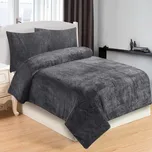 JAHU Povlečení mikroplyš - SYMBOL Tmavě šedá 140x200, 70x90cm