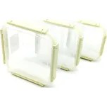 JAHU Sada plastových dóz 1880-čtvercová- 3ks- zelená